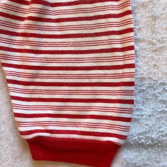 Striped Red & White 3-6M Cotton Jogger Pants GUC Baby Unisex Winter Holiday - Picture 7 of 15